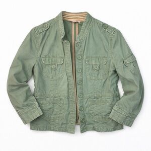 Periscope Army Green Jacket with Pink Trim - Women’s Large